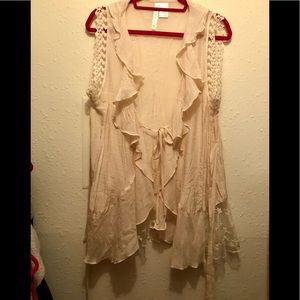 Light weight beige semi cover up